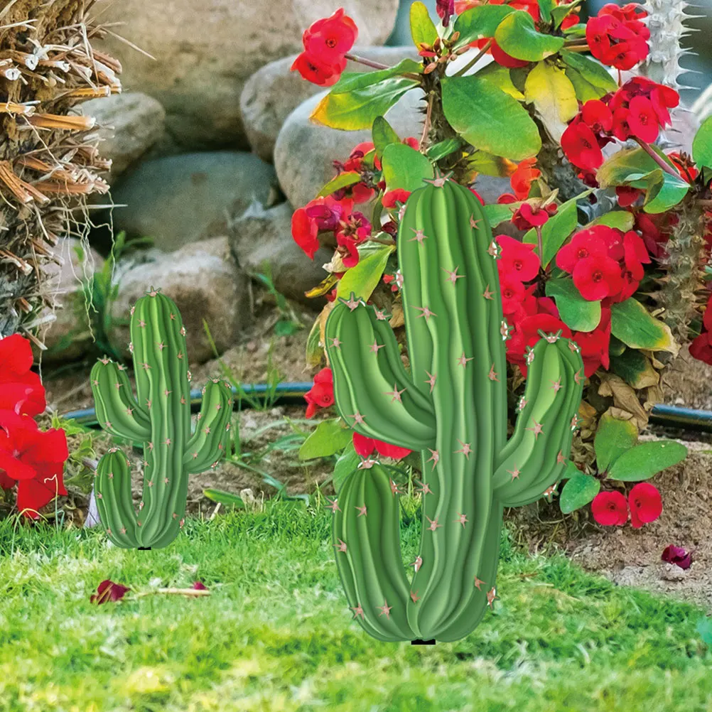 

Cactus Decoration Yard Stake Decor Outdoor Garden Decoration Ground Inserted Ornament Landscaping Lawn Adornment