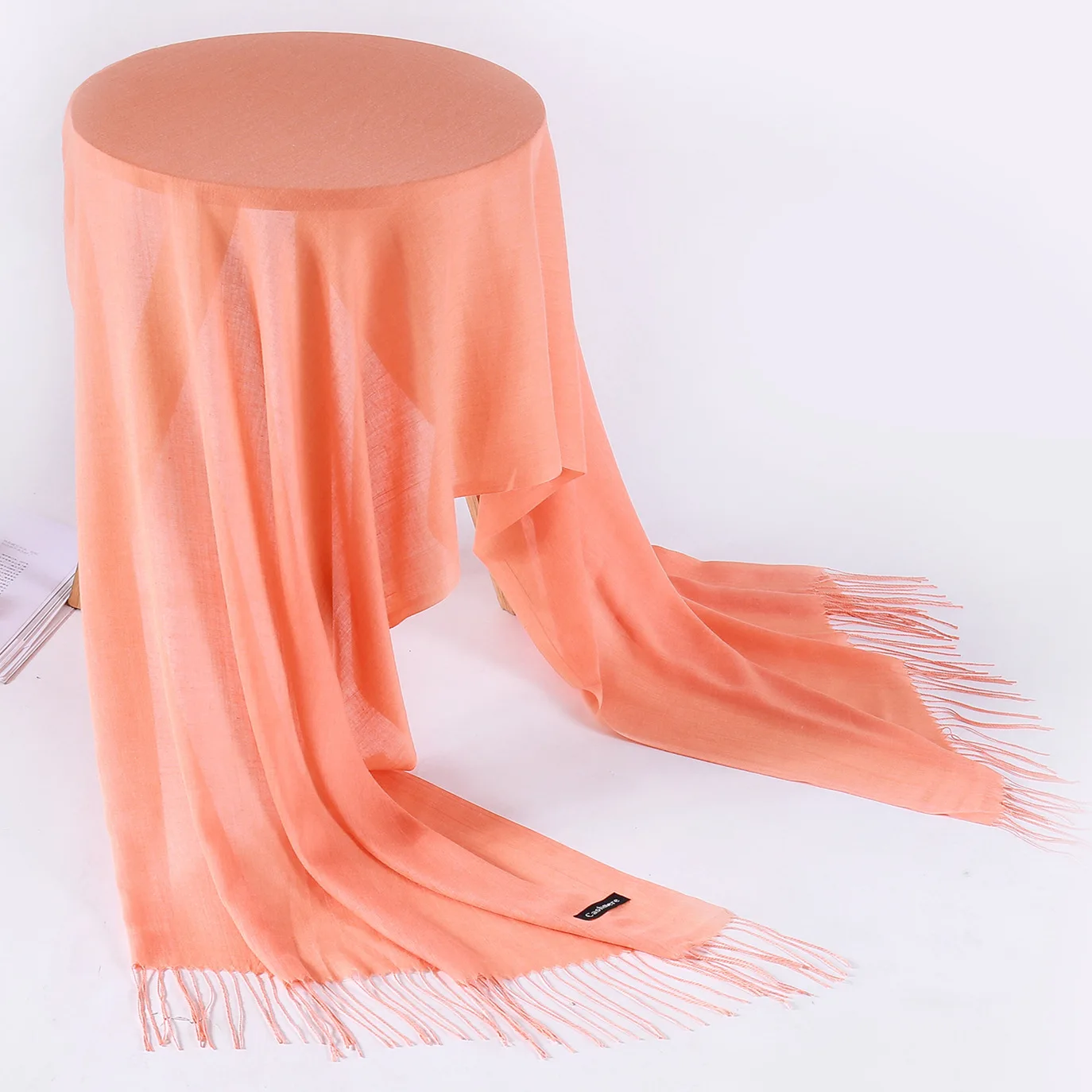 Fashion Solid Schal Frauen Kaschmir Weiche Winter Warme Schals Hijab Weibliche Lange Stirnband Schal Wraps Bandana Foulard 2022 Echarpe – Detail 13