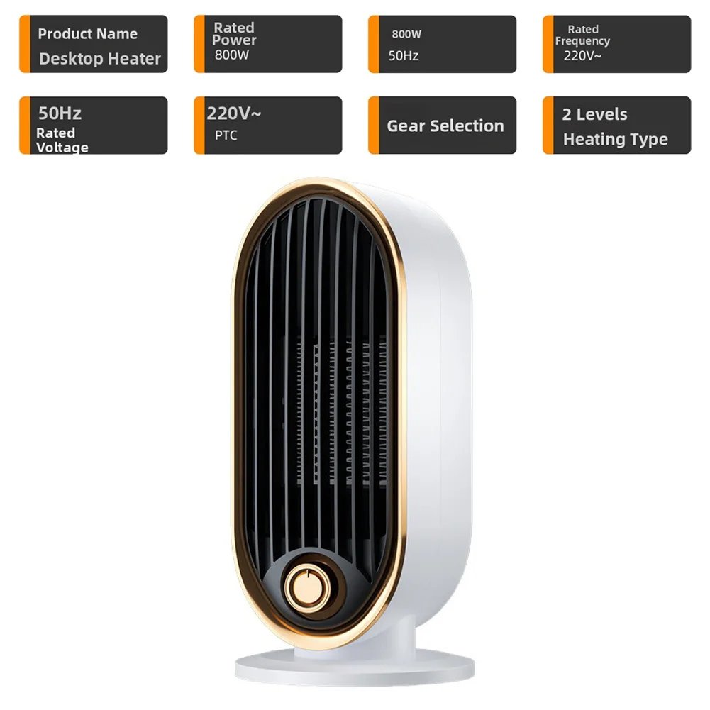 

800W PTC Car Heater Electric Fan with Energy-Saving Technology Overheat Fuse and Tip-Over Shutoff for Reliable Heating