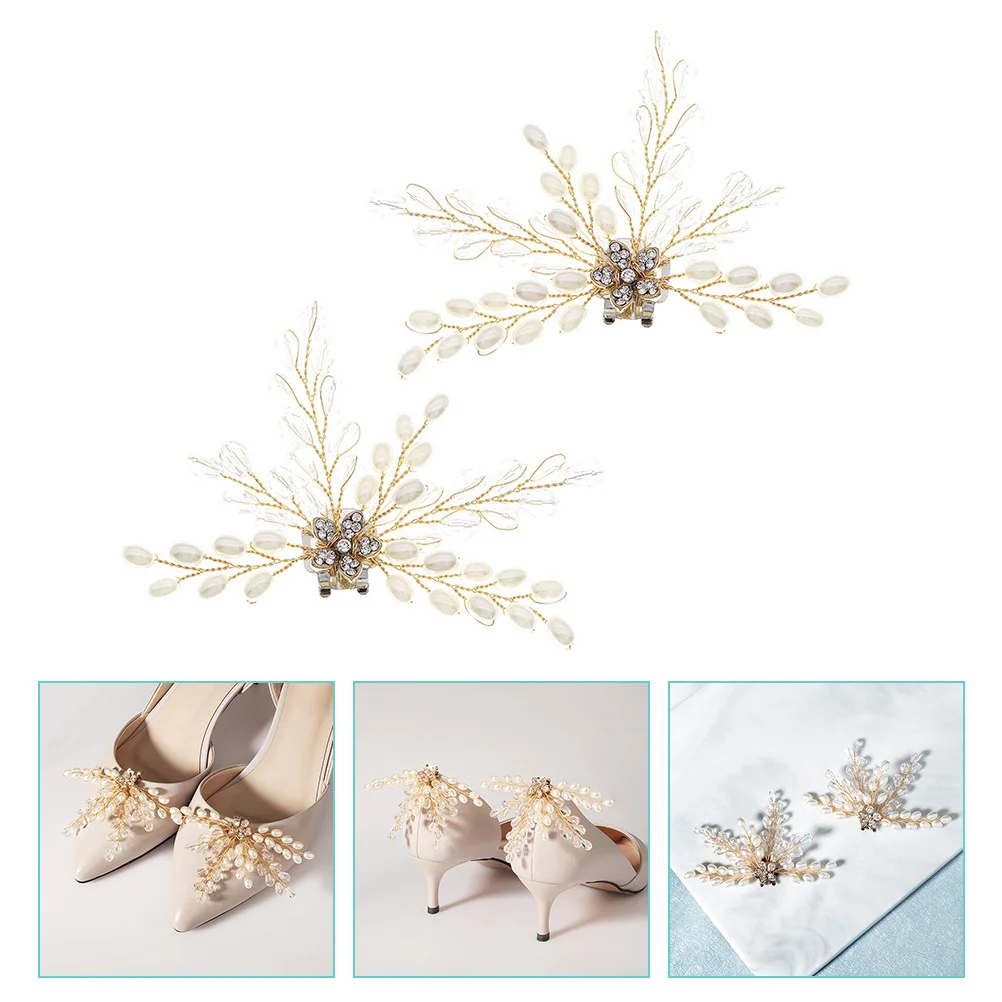 

2pcs Shoe Clips For Bridal Shoes Wedding Heel Decorative Buckles Fashion Jewelry Accessories Shoe Embellishments