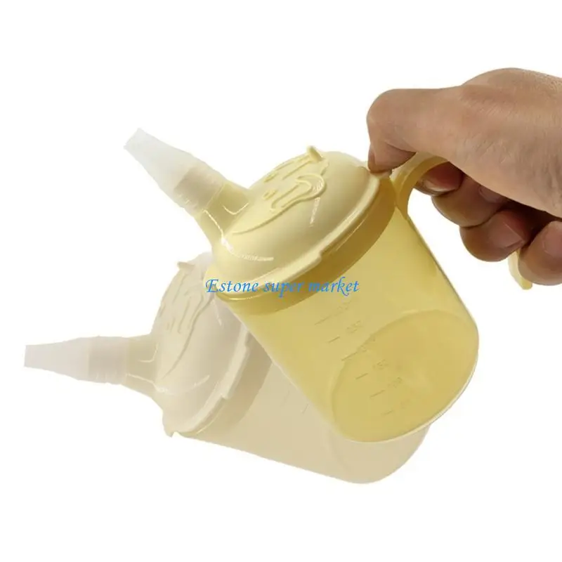 

090B Convalescent Feeding Cup Drinking Cup with Straw for Disabled Patient Drinking Drinking Cup with Lids & Straw Durable