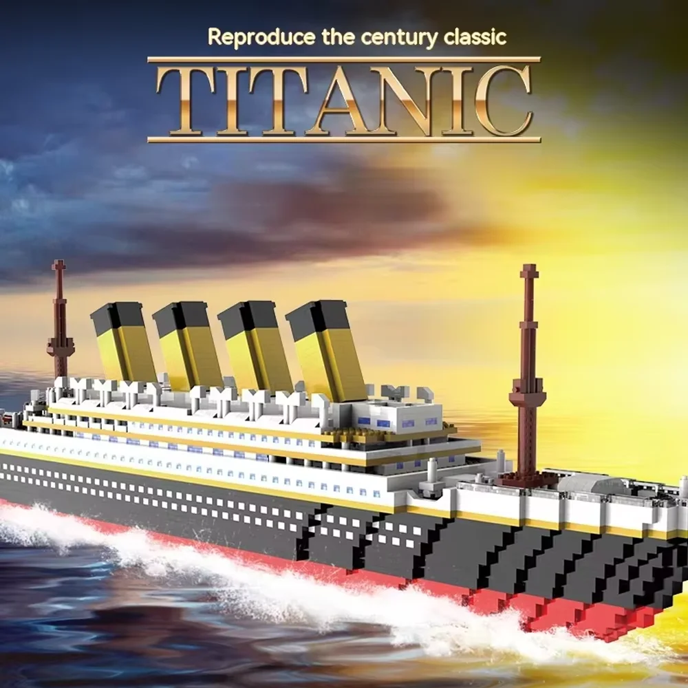 

Новый 1878 шт. роскошный набор круизных венков «сделай сам», Титаник, гигантский корабль, лодка, строительные блоки, модель кирпича, игрушка для девочек, подарок для взрослых