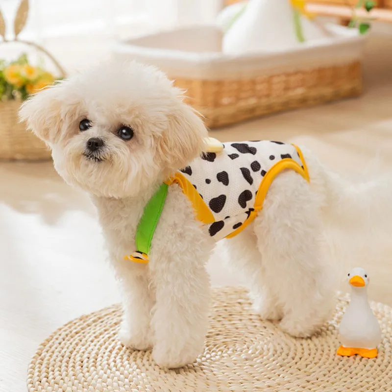 

Puppy Fresh Summer Dress Cat Small Dog Universal Clothes Teddy Breathable Vest Cartoon Dog Clothes XS-XL