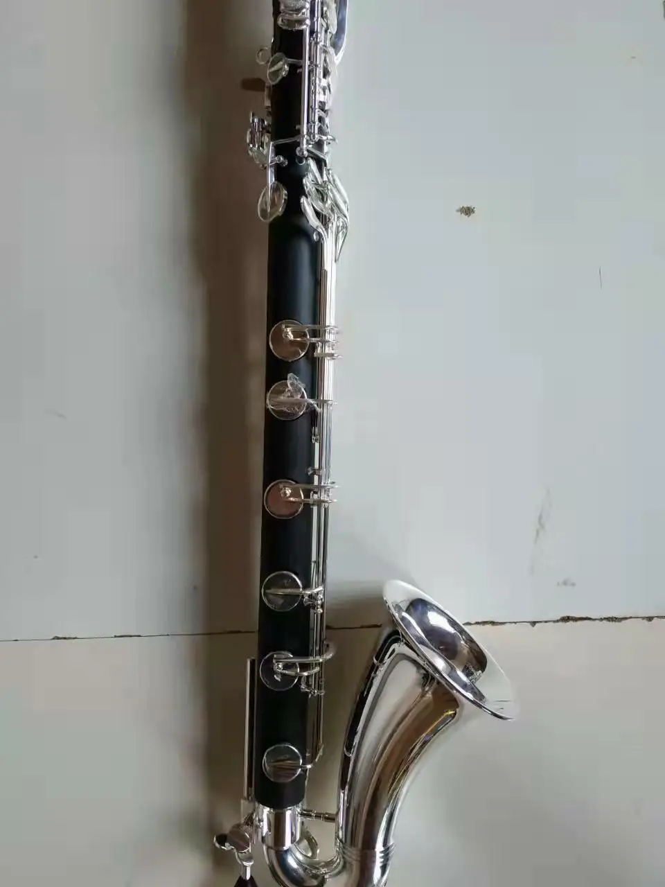 ABS Bass Clarinet ( Low C )pro Level Easy blowing great,236 SILVER plated keys