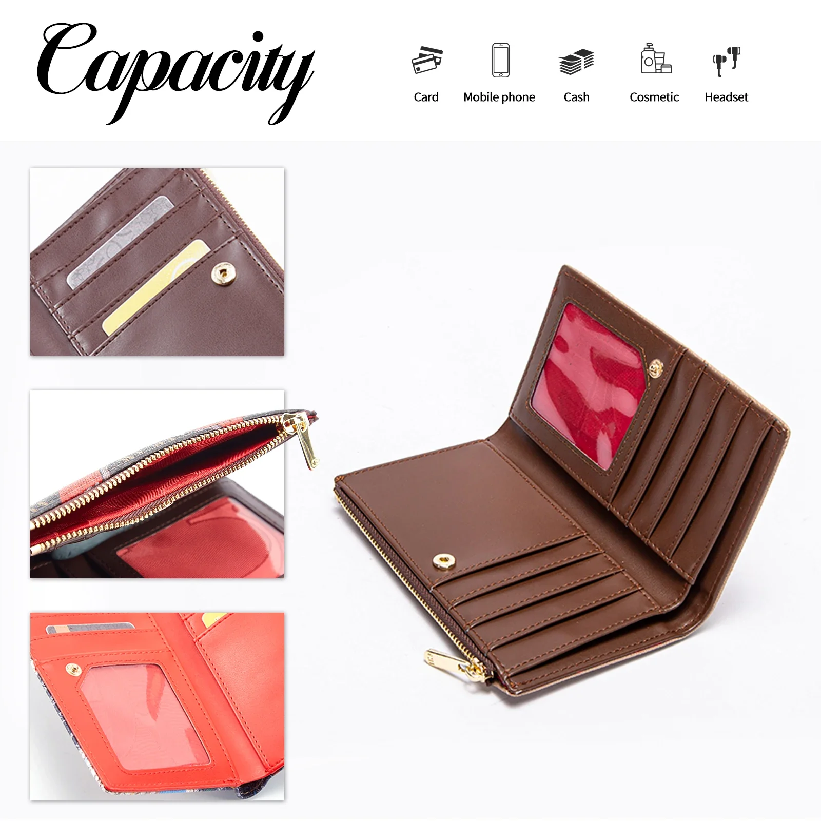 Multiple Styles Fashionable Classic Women's Wallets Cartoon Patterns Exquisite Craftsmanship Retro and Versatile