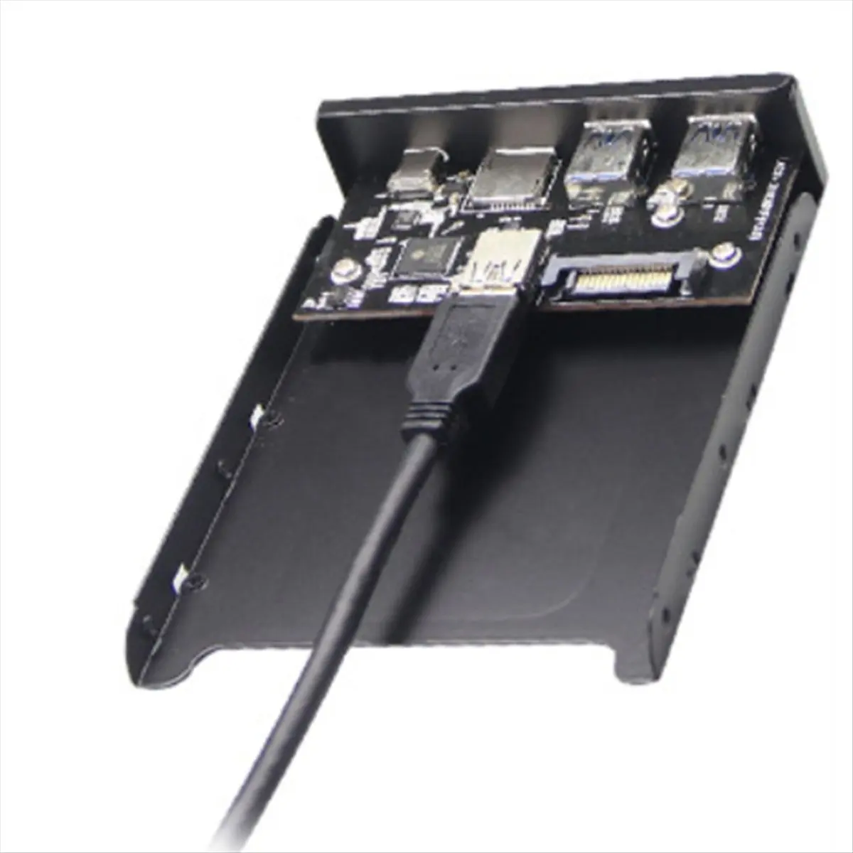 

673~FlashUSB 3.0 Micro-SD/TF Flash 3.5 Внутренний кард-ридер USB-C Тип-C Передняя панель Двойной порт USB 3.0 Дискета-концентратор для открытого 3,5 дюйма