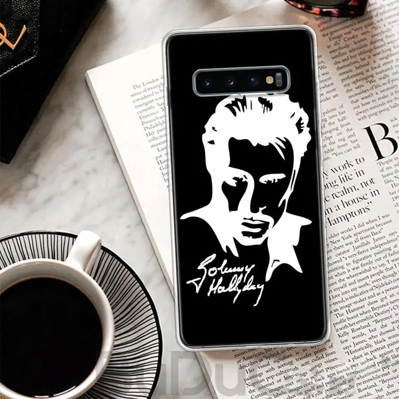 Johnny Hallyday Music Cover For Samsung Galaxy S23 S22 S24 Ultra S21 Plus S20 FE Phone Case S10 + S10E S9 S8 Print Coque