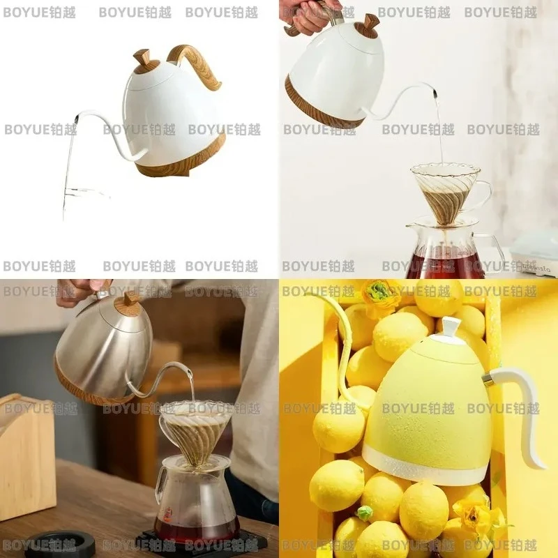 Smart Electric Gooseneck Kettle Variable Temperature Control Stainless Steel Pour Over Coffee Pot Precision Heating for Tea