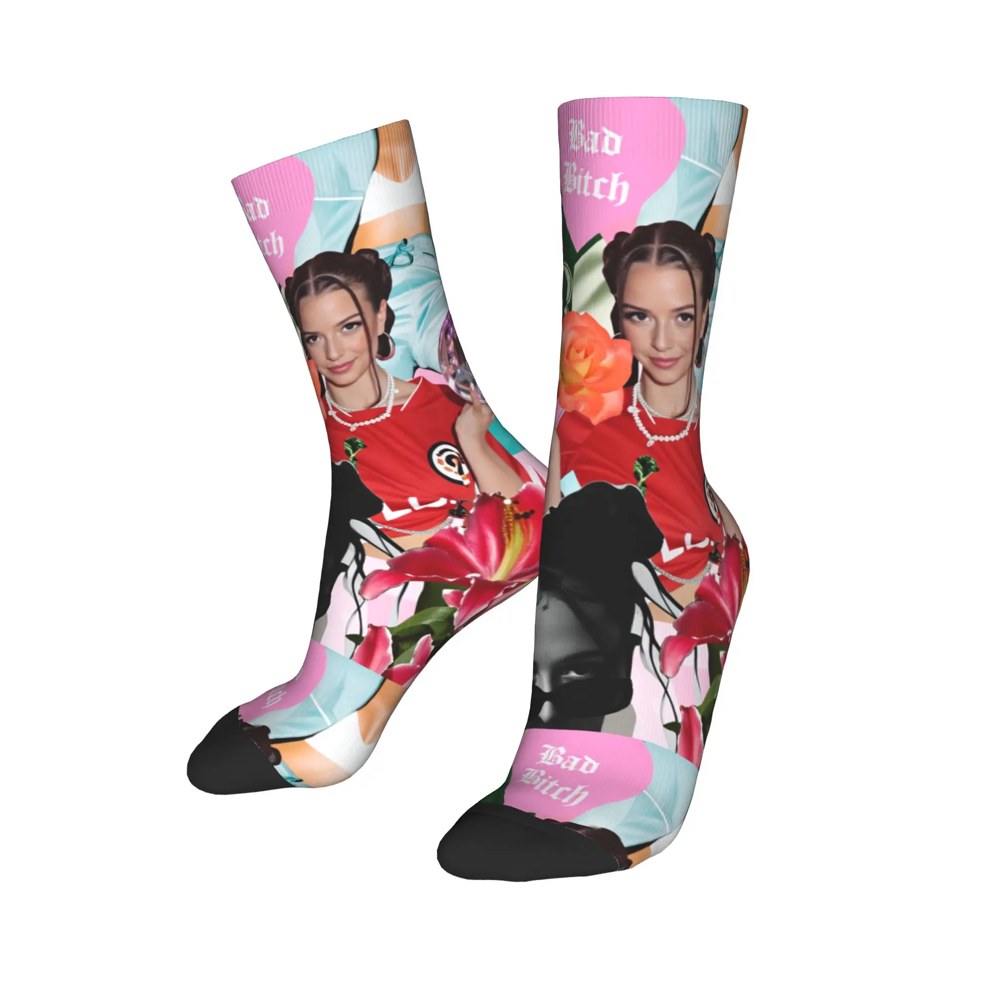 Носки Nina Chuba, забавные чулки, зимние антибактериальные носки для взрослых и мужчин, удобные носки для бега с узором