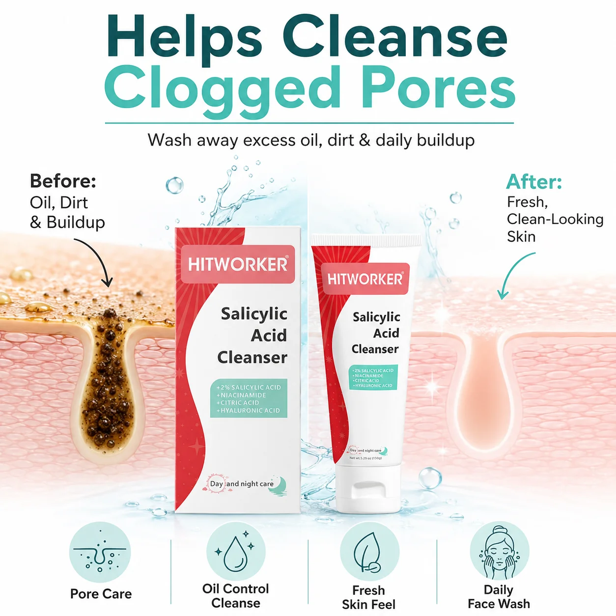 150g Akne Giderici Köpük Yüz T - Salicylic Acid Cleanser incelemesi ve fiyatı