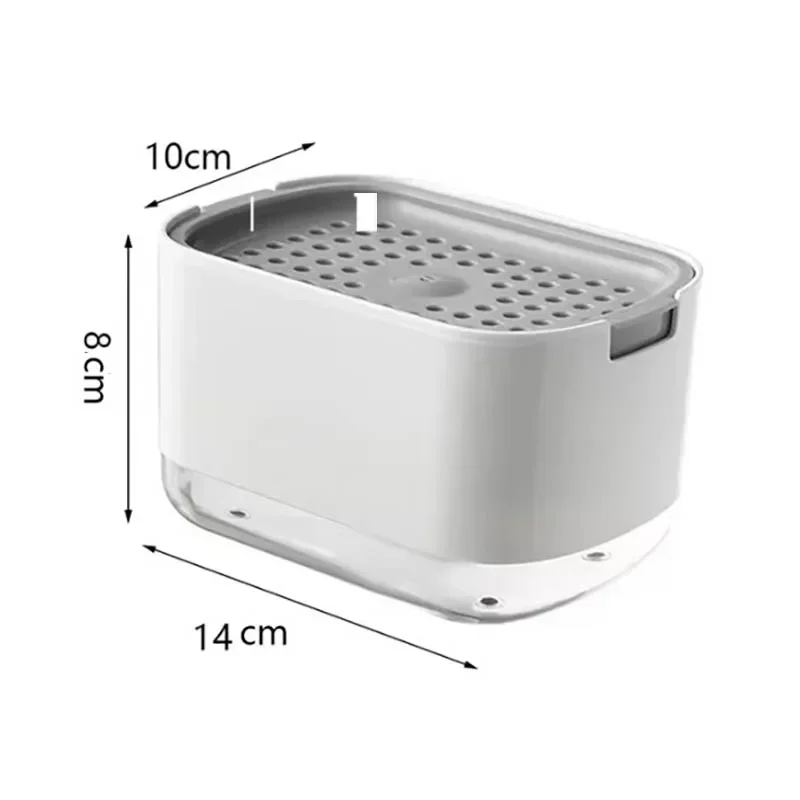 เครื่องจ่ายสบู่เหลวผงซักฟอกในครัวความจุขนาดใหญ่จานสบู่Dispenserอุปกรณ์ครัวอ่างล้างจานจานโฟมFIXTURE Home