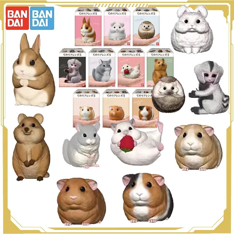

Bandai Orignal Candy Toy Little Cute Friend in The Palm 5 Rabbit Hedgehog Monkey Action Figure Toys for Boys Girls Kids Gift