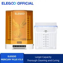 ELEGOO MERCURY PLUS V3.0 Máquina de lavar e cura 2 em 1 com maior capacidade compatível com a maioria das impressoras 3D LCD/DLP/SLA