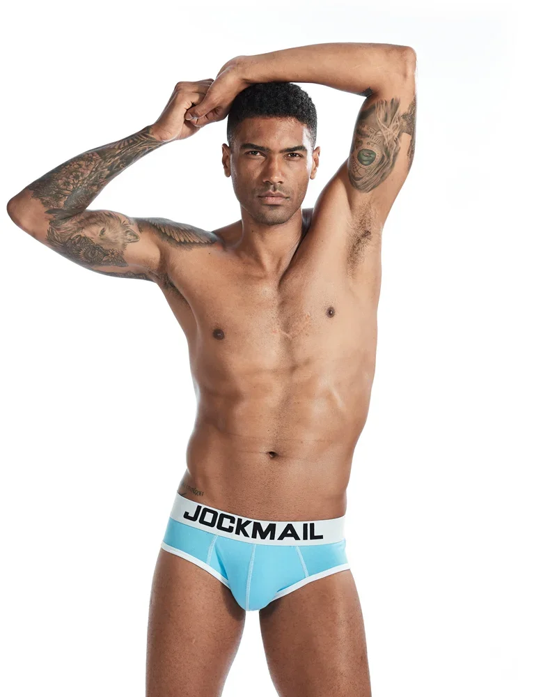 JOCKMAIL-ropa interior Sexy Gay para Hombre, Calzoncillos cortos de verano, suspensorio, Bikini de algodón, Cuecas