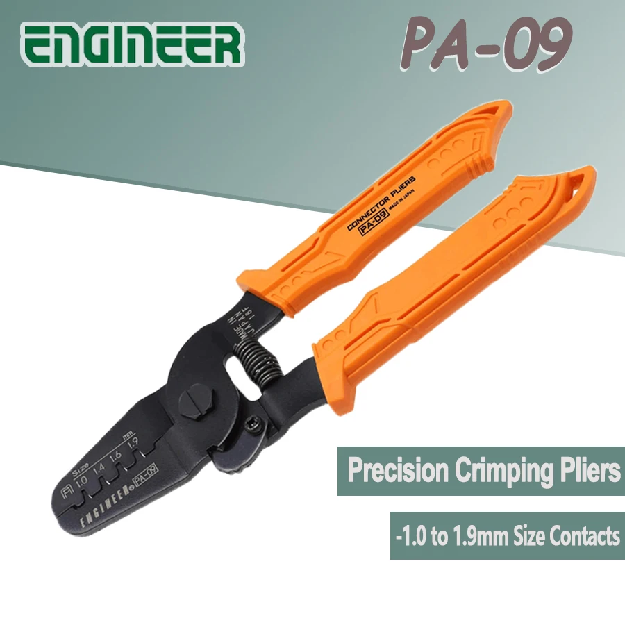 ENGINEER PA-09 Precision Crimping Pliers Precision Wire Strippers for Thin Gauge Wire, Professional Grade -1.0 to 1.9mm Size