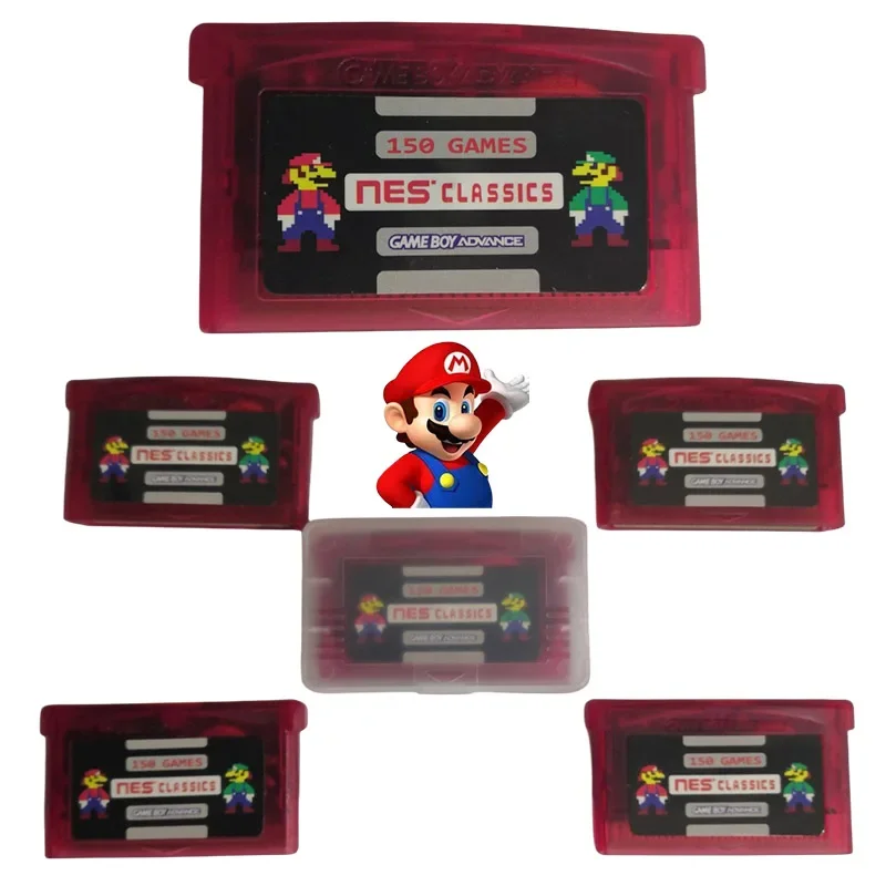 Super Mario Bros GBC Game Cartridge GBA 150 in 1 Game Boy Advance Game English Language for GBC GBA Multicart Zelda Zanac Toys