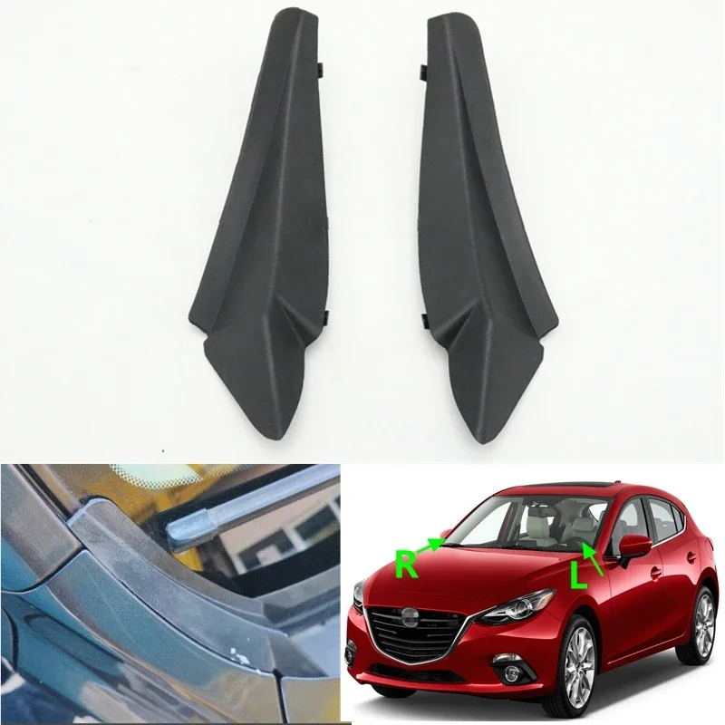 Car Front Windshield Grille Drain Panel Moulding Cover Wiper Seal Cap For Mazda 3 BM BN 2014 2015 2016 2017 2018 2019