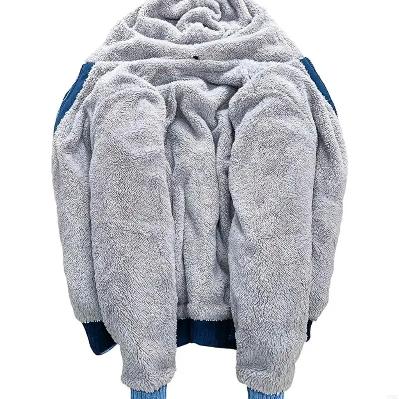 39BC Nam Áo Chui Đầu Thể Thao Mùa Đông Lông Cừu Full Zip Len Áo Lông Cừu Ấm Áp