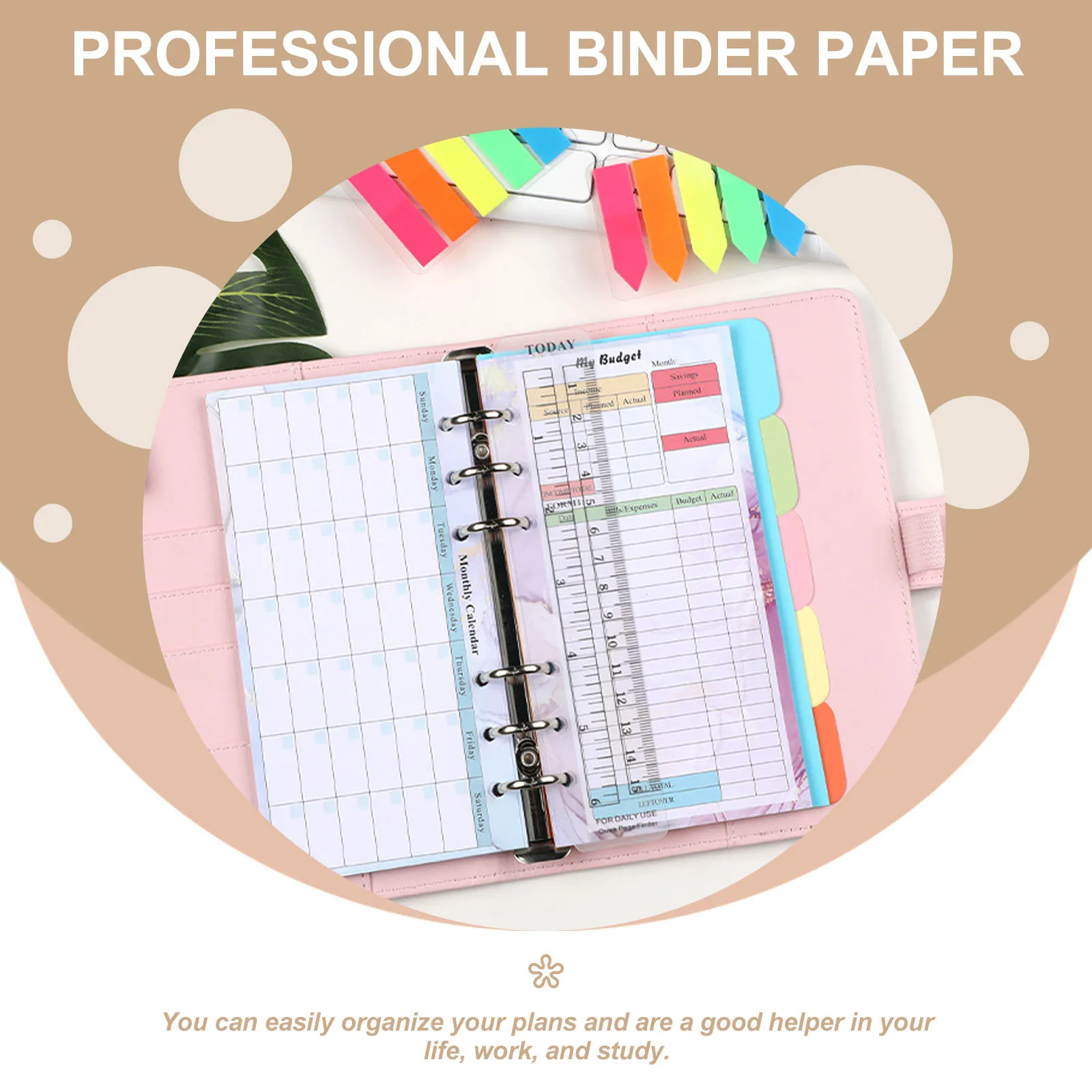 

1 Leaf Paper Refill For Binder Compact Portable Notebook Papers Replaceable Lined Sheets Study Work Journal Stationery