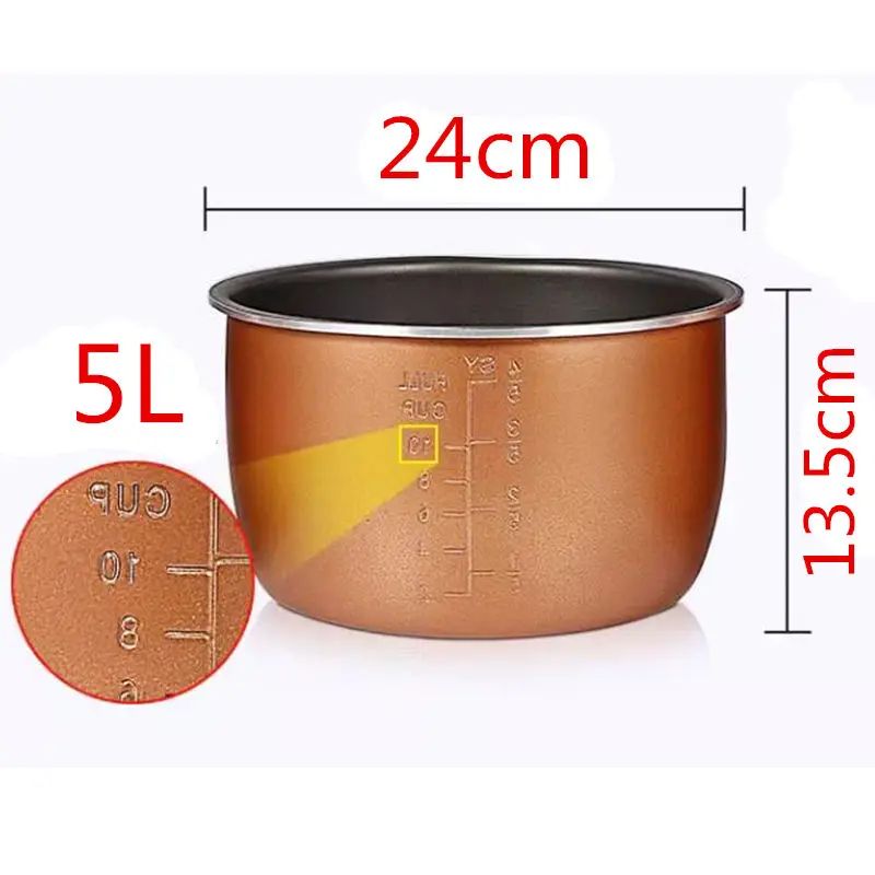 

5-литровая электрическая скороварка-мультиварка с антипригарным покрытием, двойным напылением и утолщенным дном