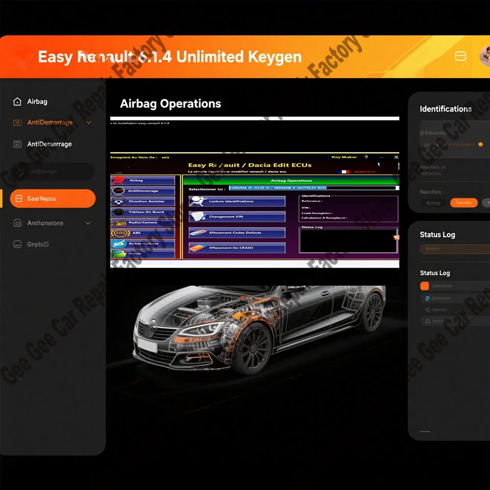 

Новый Easy Renaul 6.1.4 для OBD2 сканера Автомобильное программное обеспечение Программатор ECU Clear Crash Airbag Card Keys UCH Cleaner WorK с Renolink