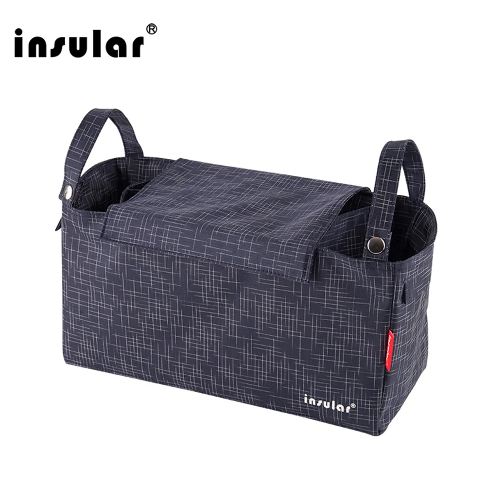 Insular Brand Portable 600D Polyester Mommy Travel Baby Diaper Bag Thermal Stroller Hanging Bag Organizer Nappy Bag