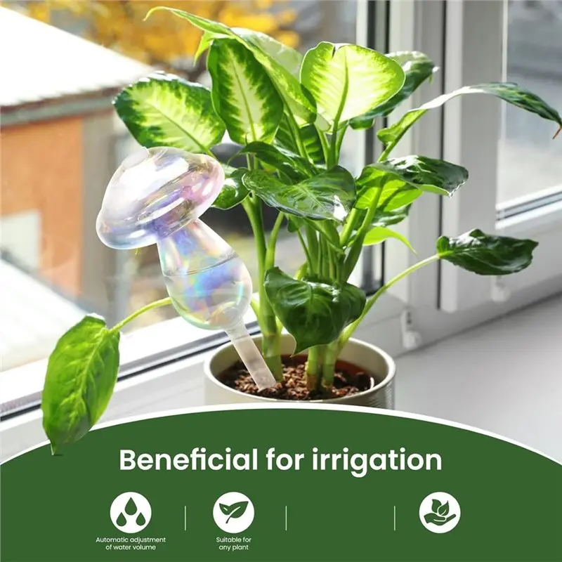 B97A-Glasses Watering Bulbs-4Pcs Self-Watering Plant Planter Inserts, Plant Watering Device Globes For Indoor Plants