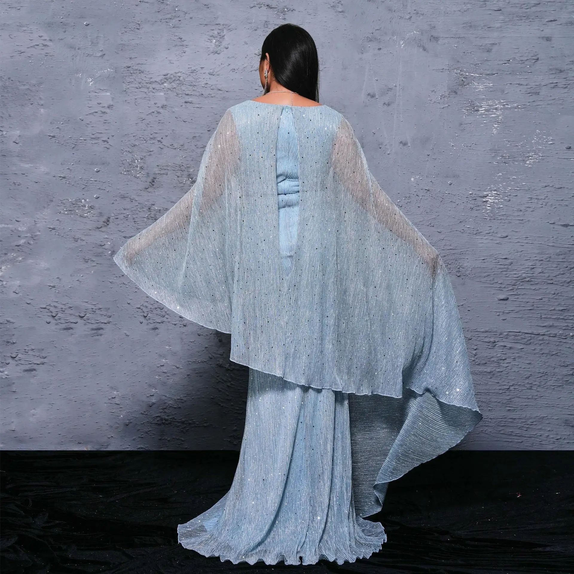 플러스 사이즈 롱 Sve V-넥 이브닝 드레스 반짝이는 스팽글 맥시 드레스 여성용 출퇴근 슬레 바디콘 스커트 중국 제작