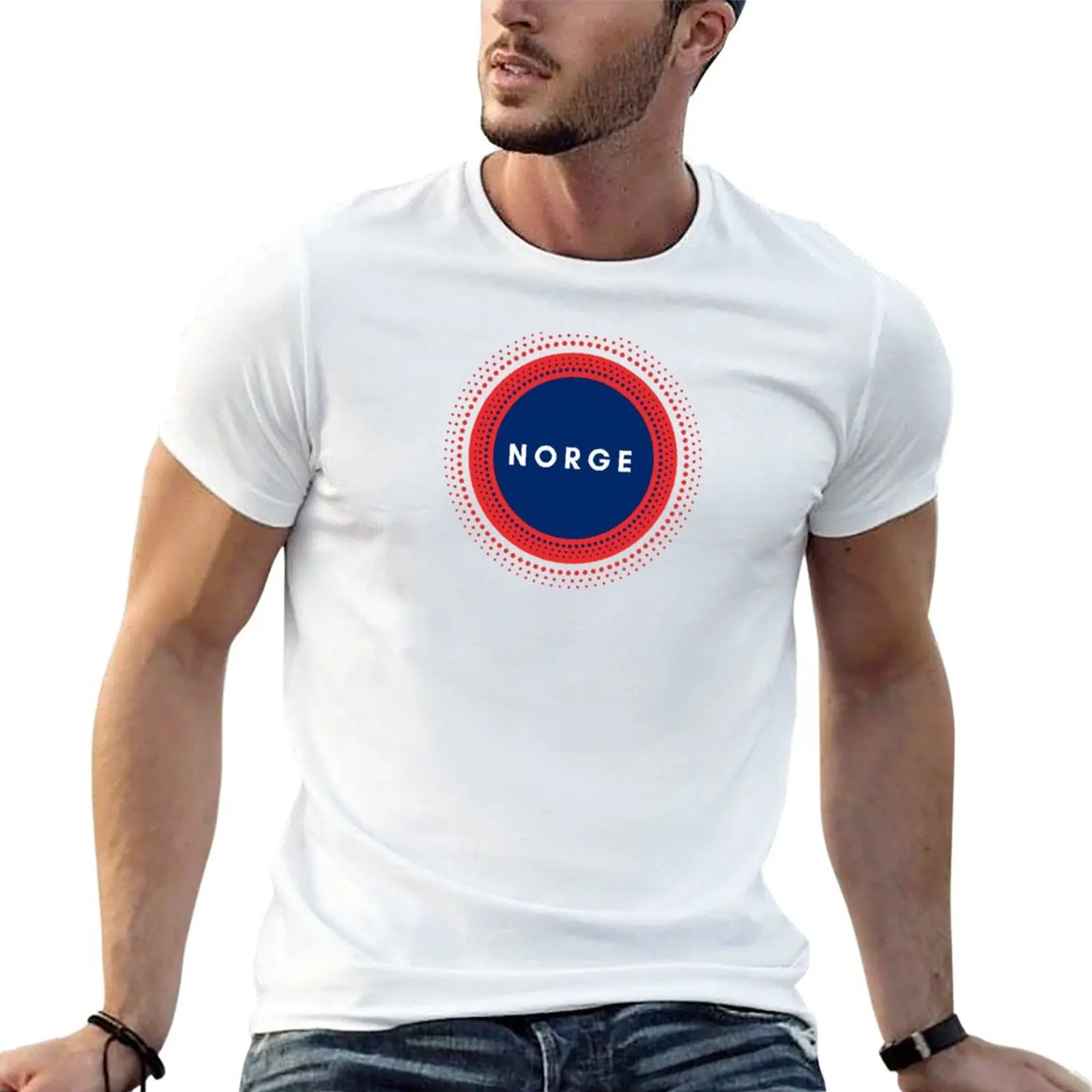 Norge T-Shirt sports fan t-shirts summer top tees cute tops mens graphic t-shirts hip hop