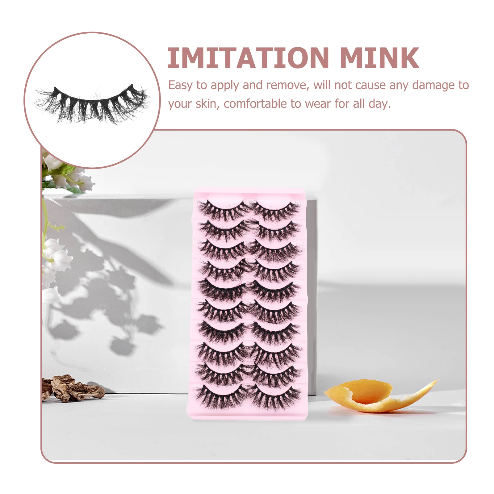 

10 Pairs Eyelashes Black Natural Lash Lash Clusters Clusters Makeup Extension Daily Party Use Safe Comfortable