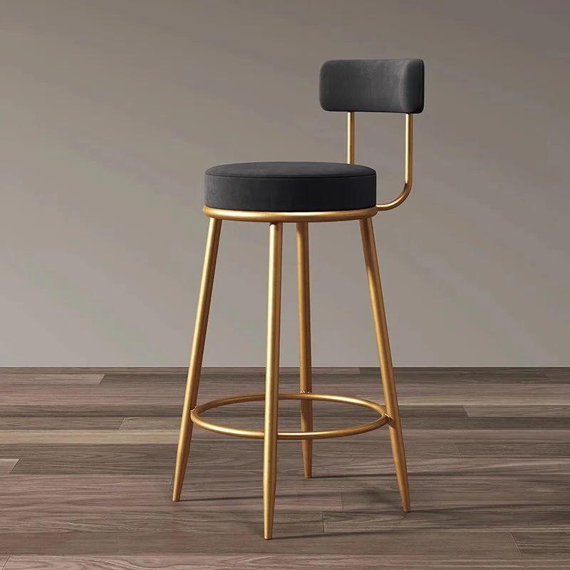 

---Nordic Bedroom Bar Stools Minimalist Metal Modern Restaurant Bar Chairs With Back Comfortable Sillas Para Comedor Bar Furnitu