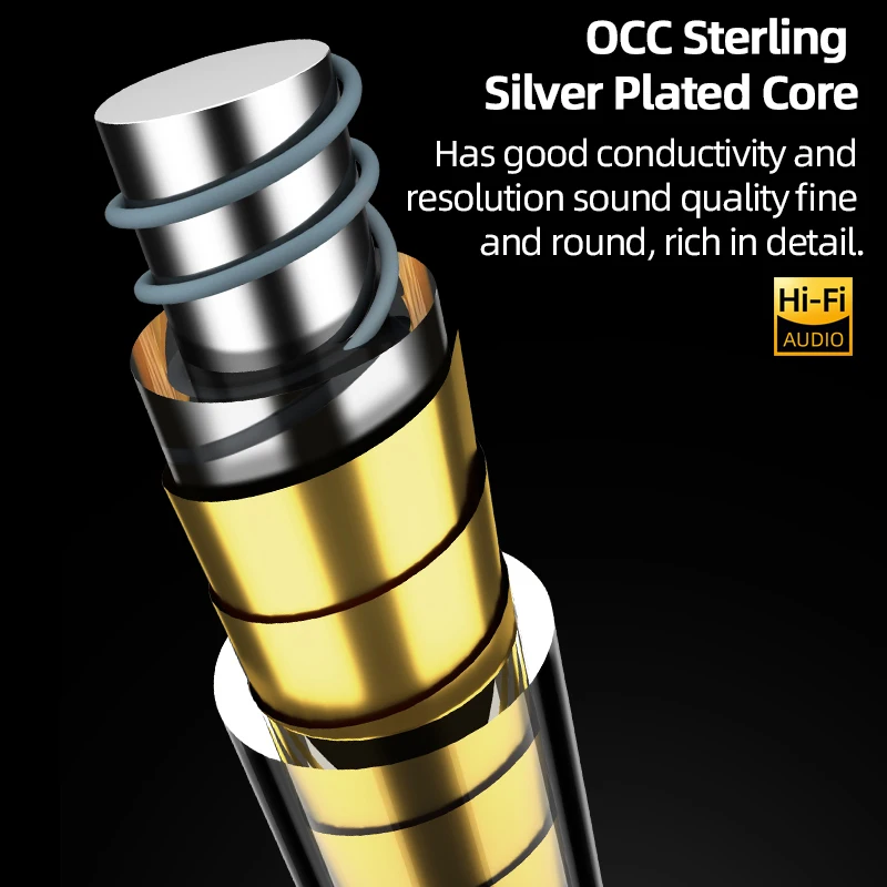 كابل مكبر صوت HiFI عالي الجودة OCC سلك مكبر صوت مطلي بالفضة لأنظمة HiFi مكبر للصوت مطلي بالذهب كابل صوت قابس الموز