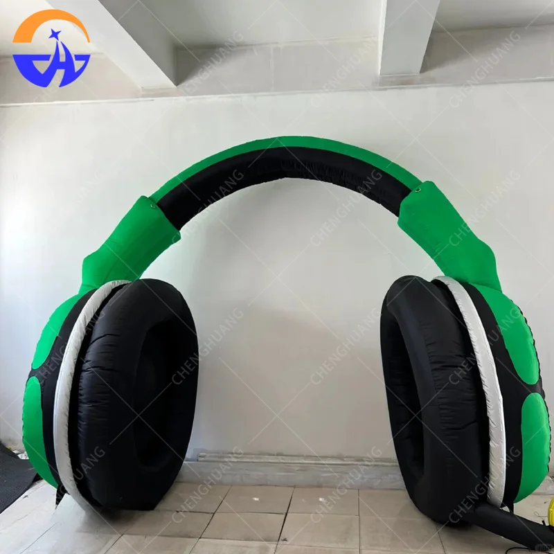 Customized Inflatable Simulated Headset Air Model Decorative Prop for Outdoor Music Festival Activities, Bar Stages