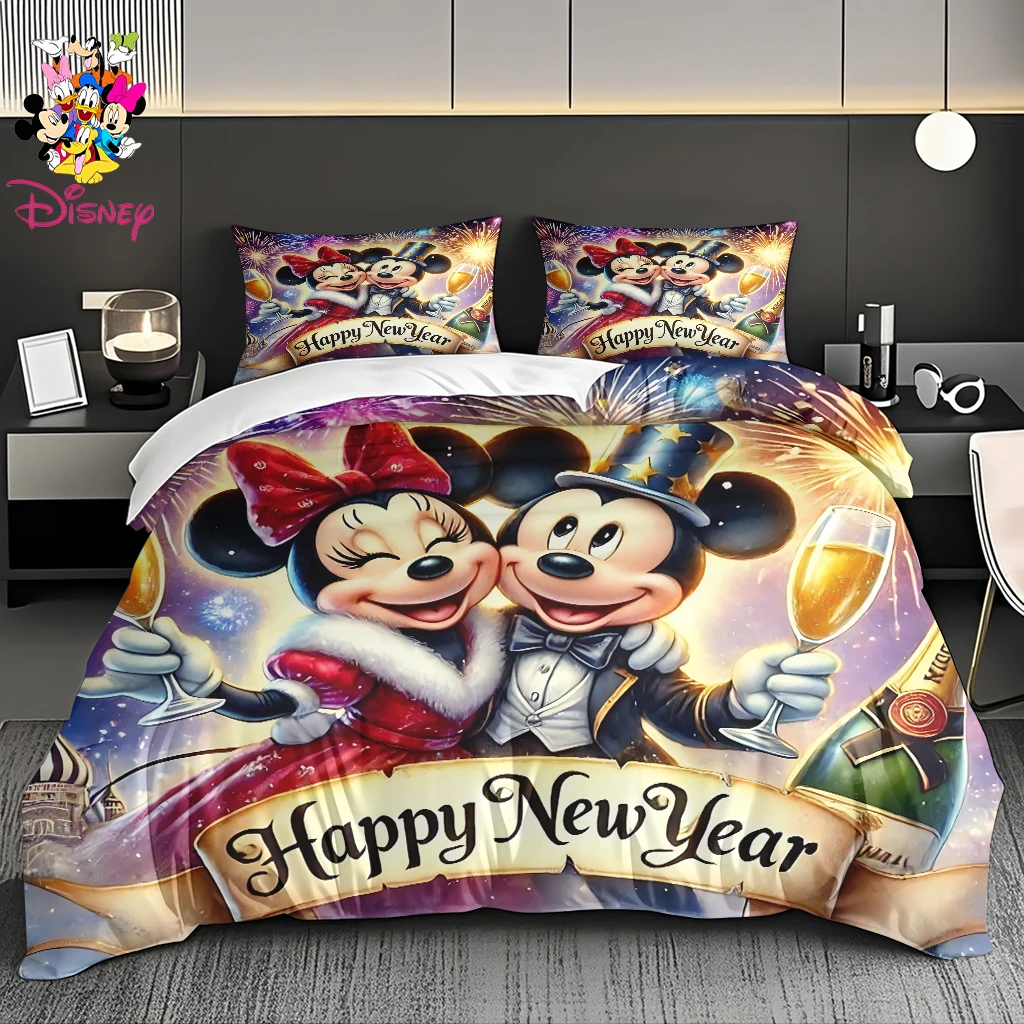 Juego de funda nórdica de 2/3 piezas de Disney Mickey y McQueen sin relleno, suavidad similar a la nube, patrón de impresión completa, lavable a máquina