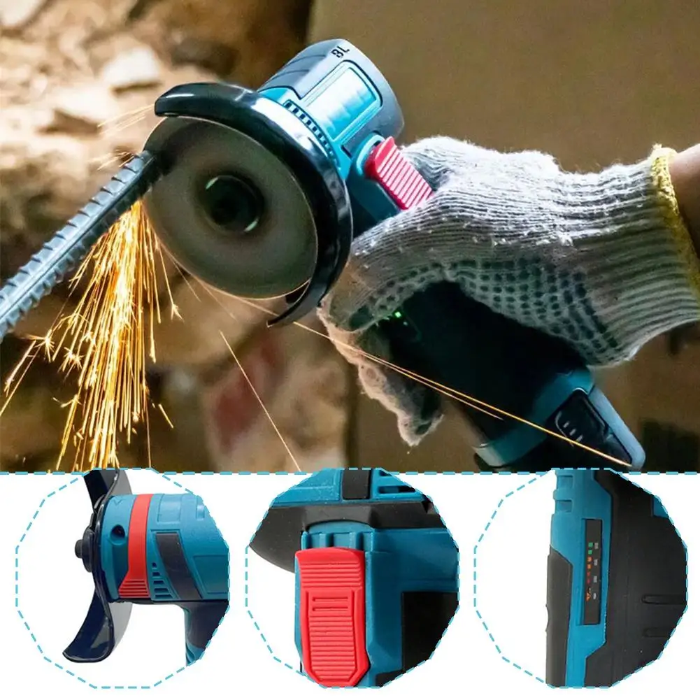 

19500rpm 12V Lithium Electric Mini Brushless Angle DIY Small Polishing Household Machine Power Tools Cordless Grinder J7G4