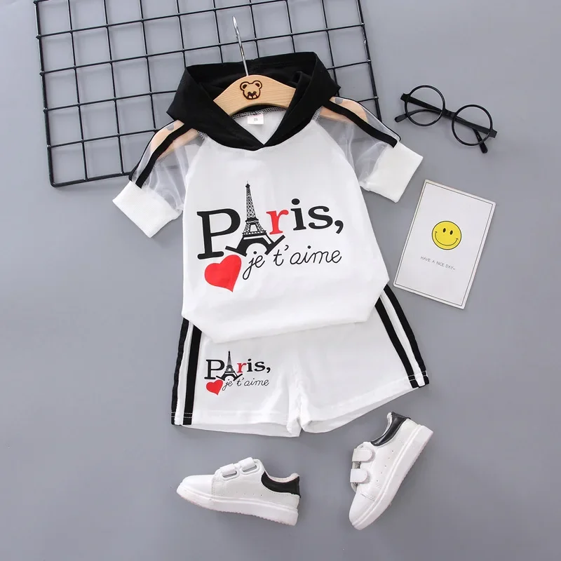 Summer Newborn Baby Girls Clothes Children Boys Fashion Cartoon Hoodies Shorts 2Pcs/Sets Toddler Cotton Costume Kids Tracksuits image 6
