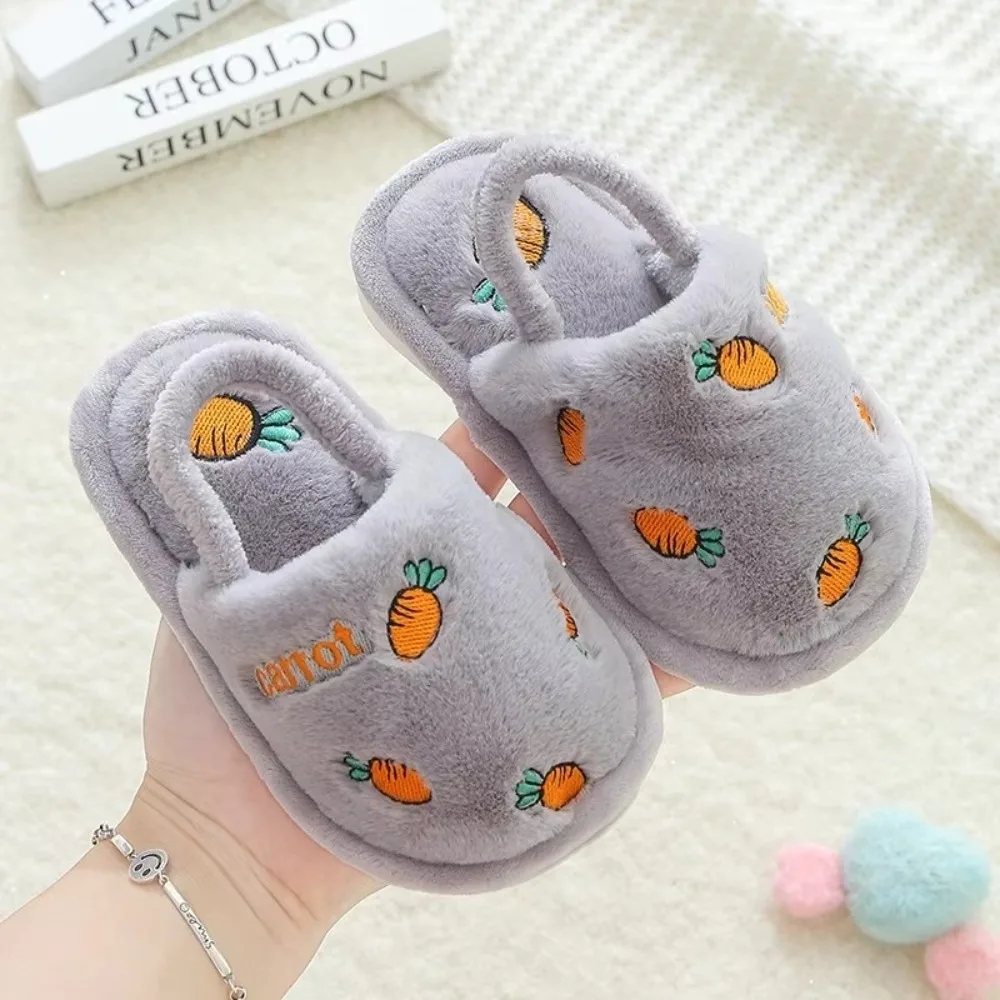 

Cute Cartoon Children Slippers Cotton Warmth Winter Toddler Shoes Indoor Non-slip Newborn Learning Walking Shoes Slipper