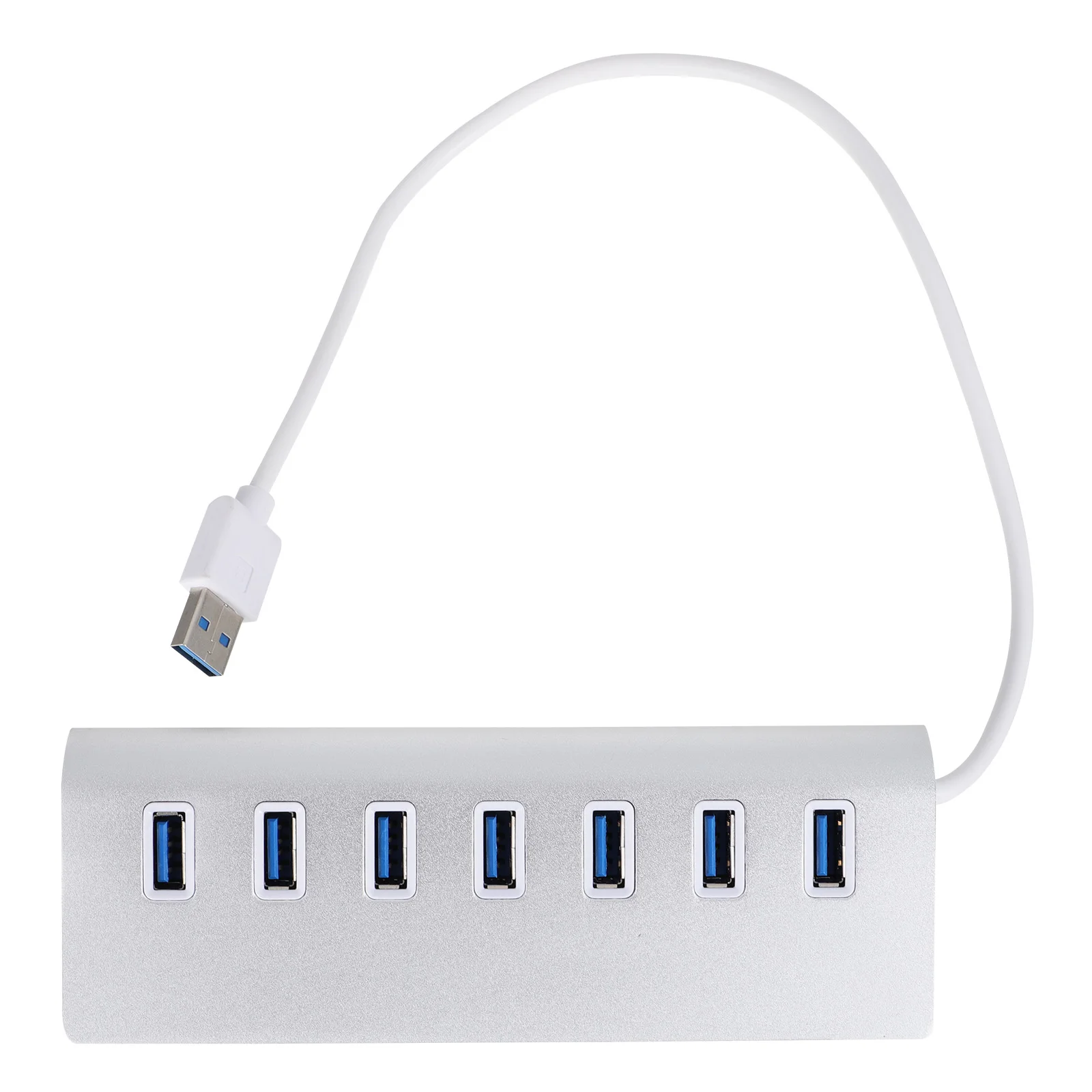 

7 Ports USB Hub 3.0 Laptop Vertical Design 25 Degree Tilt Easy Plug Unplug Modern Compatible USB2.0 USB1.1 Home Office Decor
