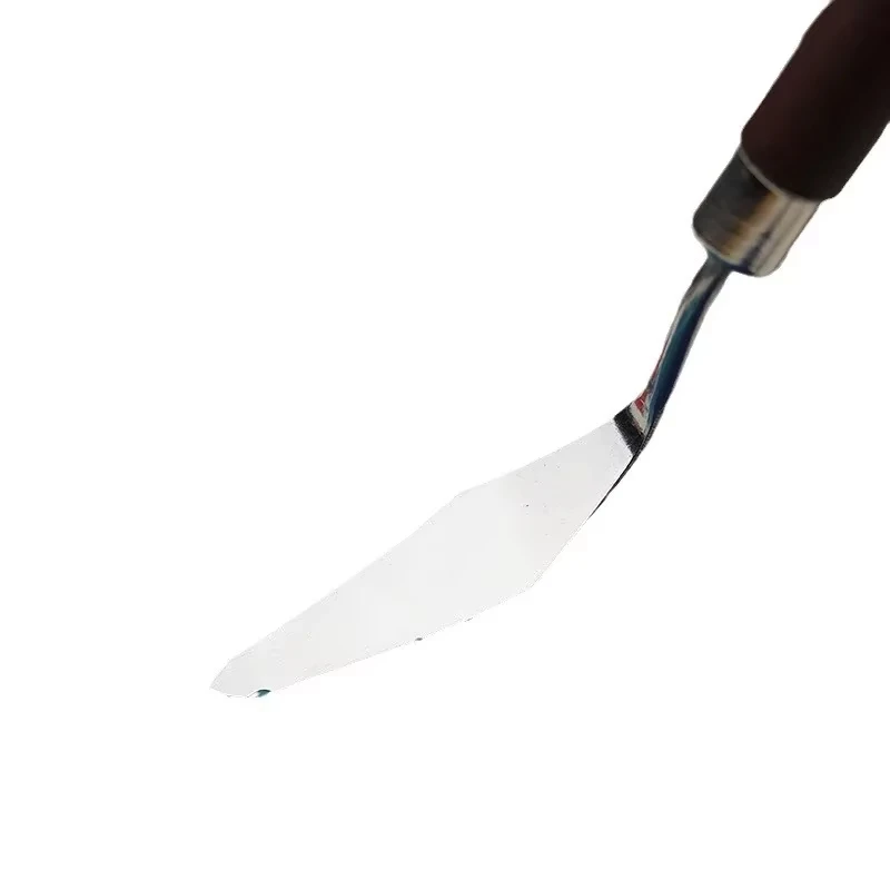 ชุดอุปกรณ์ผสมสี 7 ชิ้น สำหรับสีน้ำ สีน้ำมัน สี gouache  ทำจากไม้และสแตนเลส พร้อมมีดผสมสี