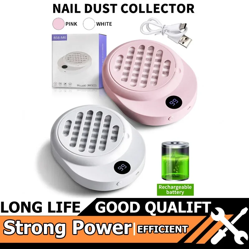 

Мини-пылесос для дизайна ногтей на батарейках, бесщеточный бесшумный мини-пылевой фильтр, набор пылесборников для шлифовки и удаления ногтей