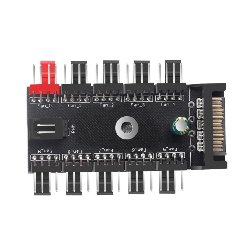 Computer Case Fan Modulators 4Pin PWM Cooling Fan HUBs Splitters Speed Adjuster