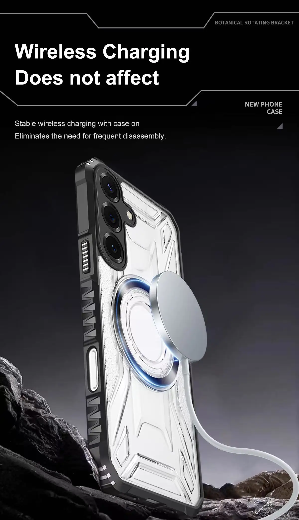 حافظة لهاتف سامسونج جالاكسي A55 A56 A35 A36 A54 A26 A16 A06 A25 A34 A15 A14 A05 عدسة قوية حماية غطاء مغناطيسي شفاف مقاوم للصدمات