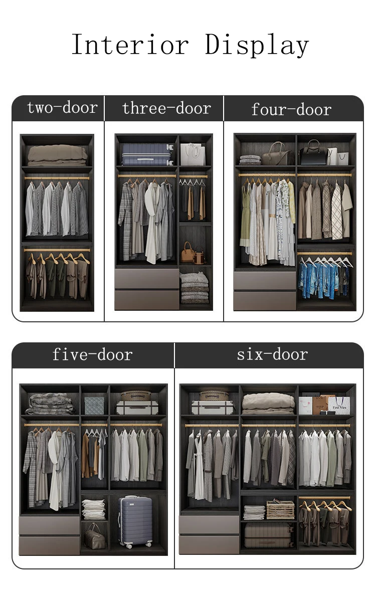 Custom Hotel Wardrobe, Modern Vertical Wall-Mounted Wooden Wardrobe, Home Furniture.