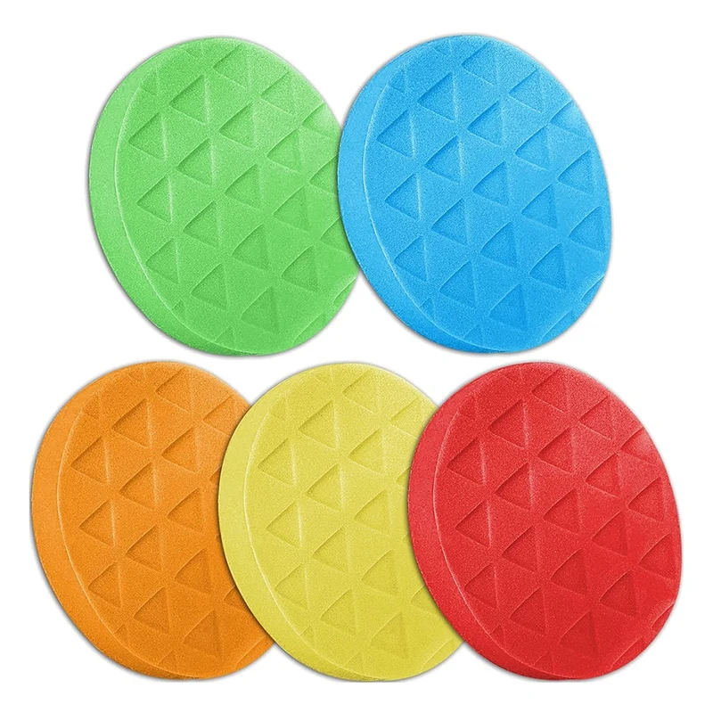 

Buffing Pads Kit, 5 Piece 6 Inch Pads Set, Triangular Design Car Pads For Car Cushion Polisher, Polishing And Waxing