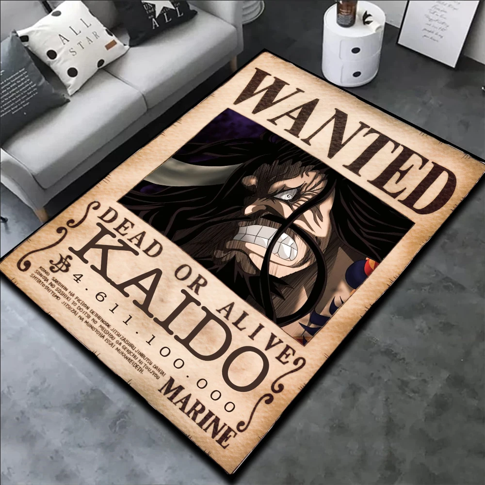 

Animes Rug Popular Style Kaido Luffy Edward Newgate One Piece Ace Customize Cartoon Rug Handmade Carpet Area Rug for Home Decor