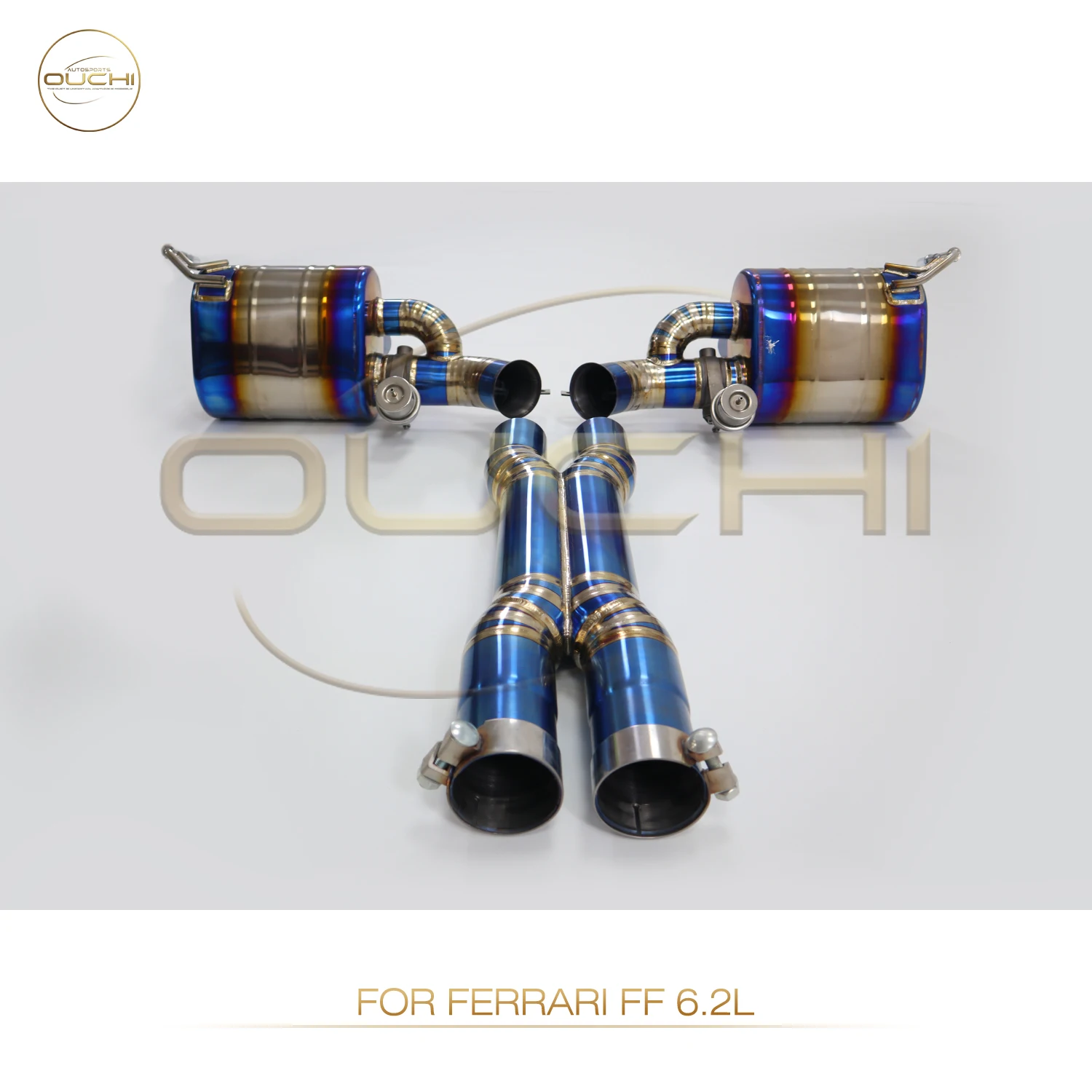 

OUCHI Titanium Exhaust System Performance Catback for Ferrari FF 6.2L Muffler With Valve X Pipe