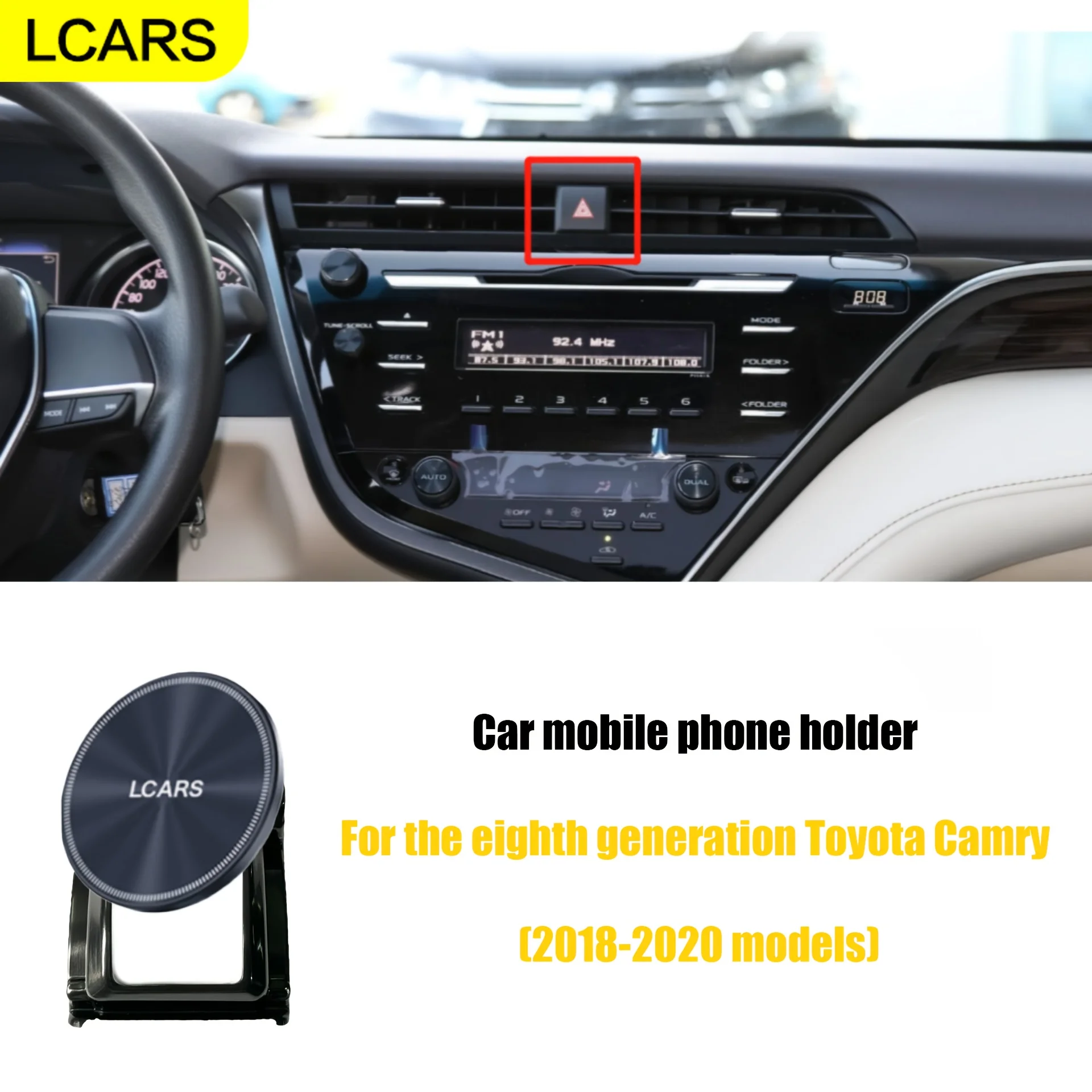 Lcars Auto-Armaturenbretthalterung, geeignet für Toyota Camry 8. Generation 18-20 Modelle, spezielle magnetische Handyhalterung für Toyota Camry, Navigationsständer, Auto-Innenausstattung, inklusive