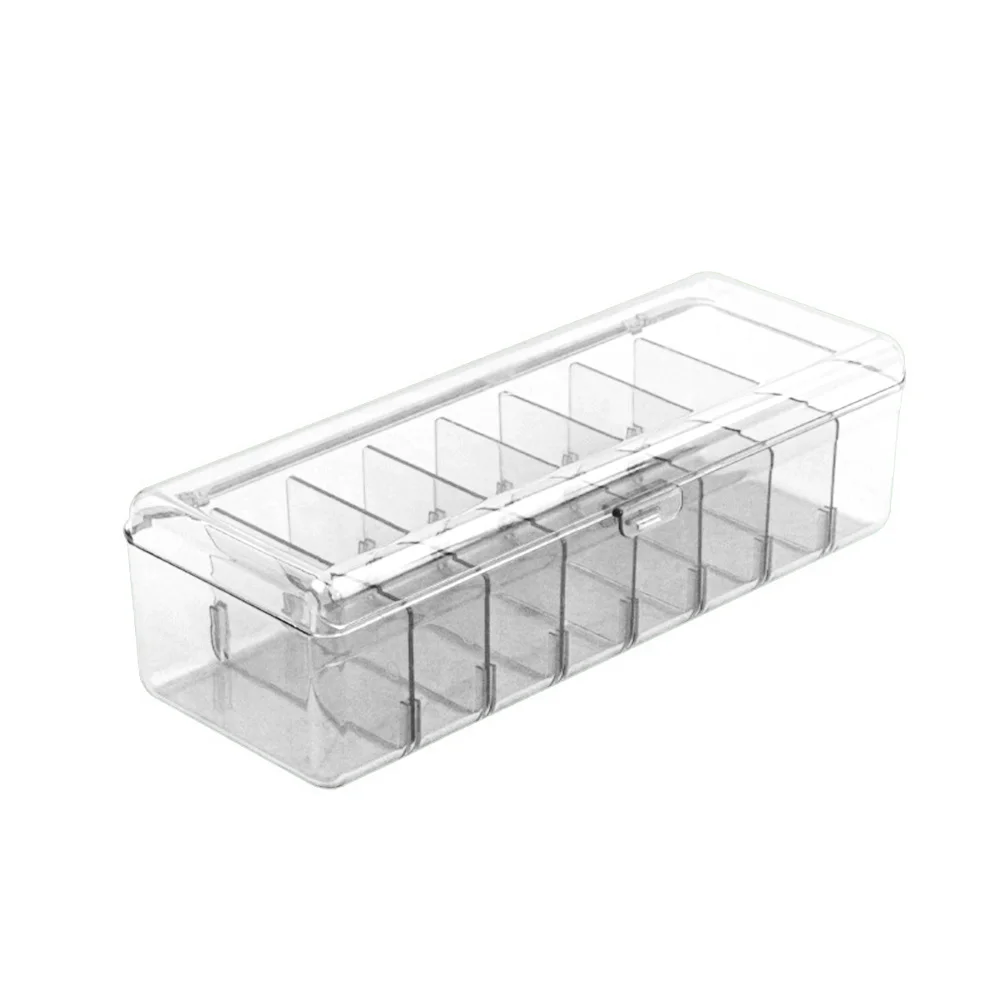 Plastic  Transparent Storage Box Data Cable Storage Box Card Holder Baseball Organizer 26*9.5*7.5cm Home Storage