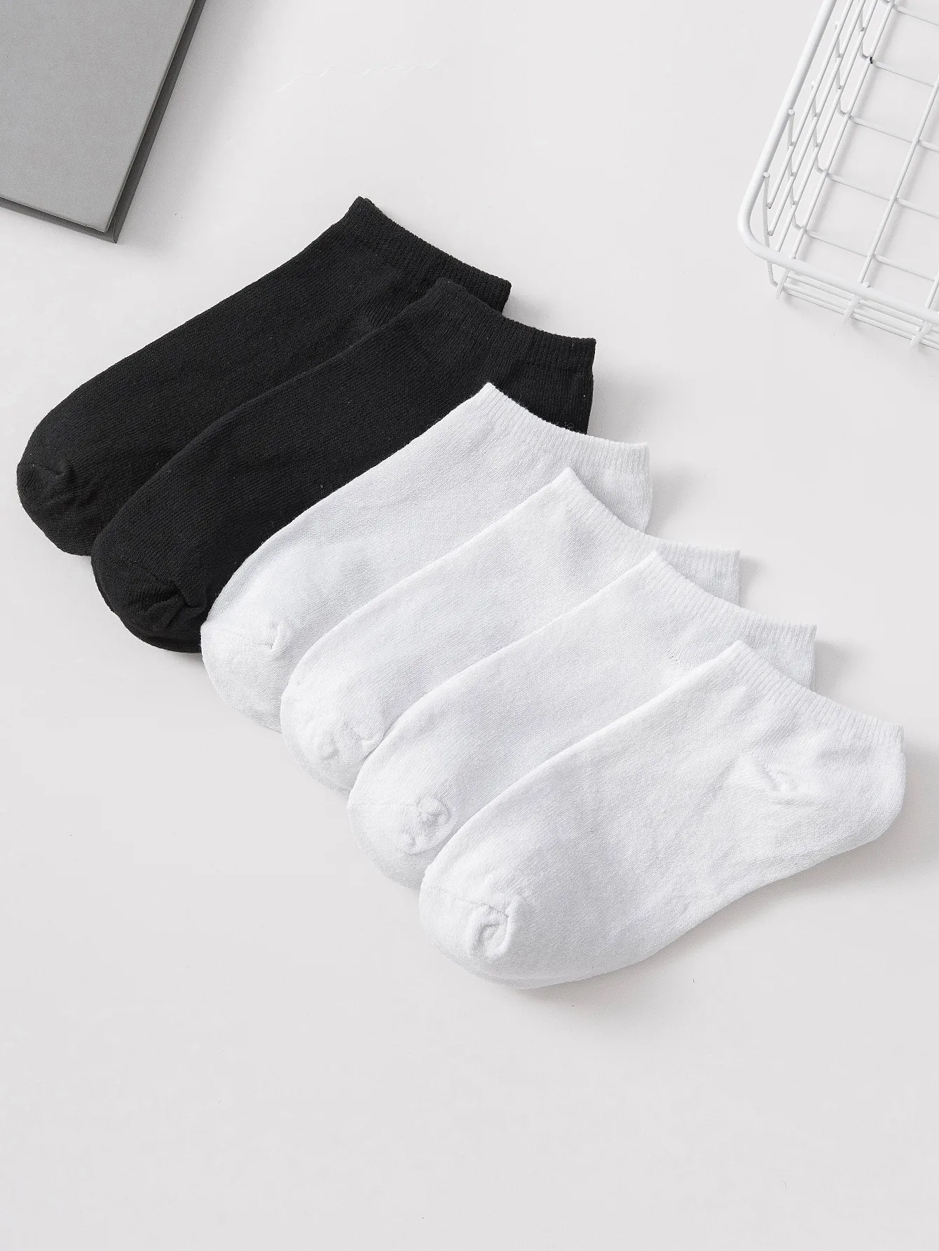 6pairs Solid Ankle Socks For Women Fashion Comfortable Low Tube Socks Set Breathable Style Casual Wear For Female Male