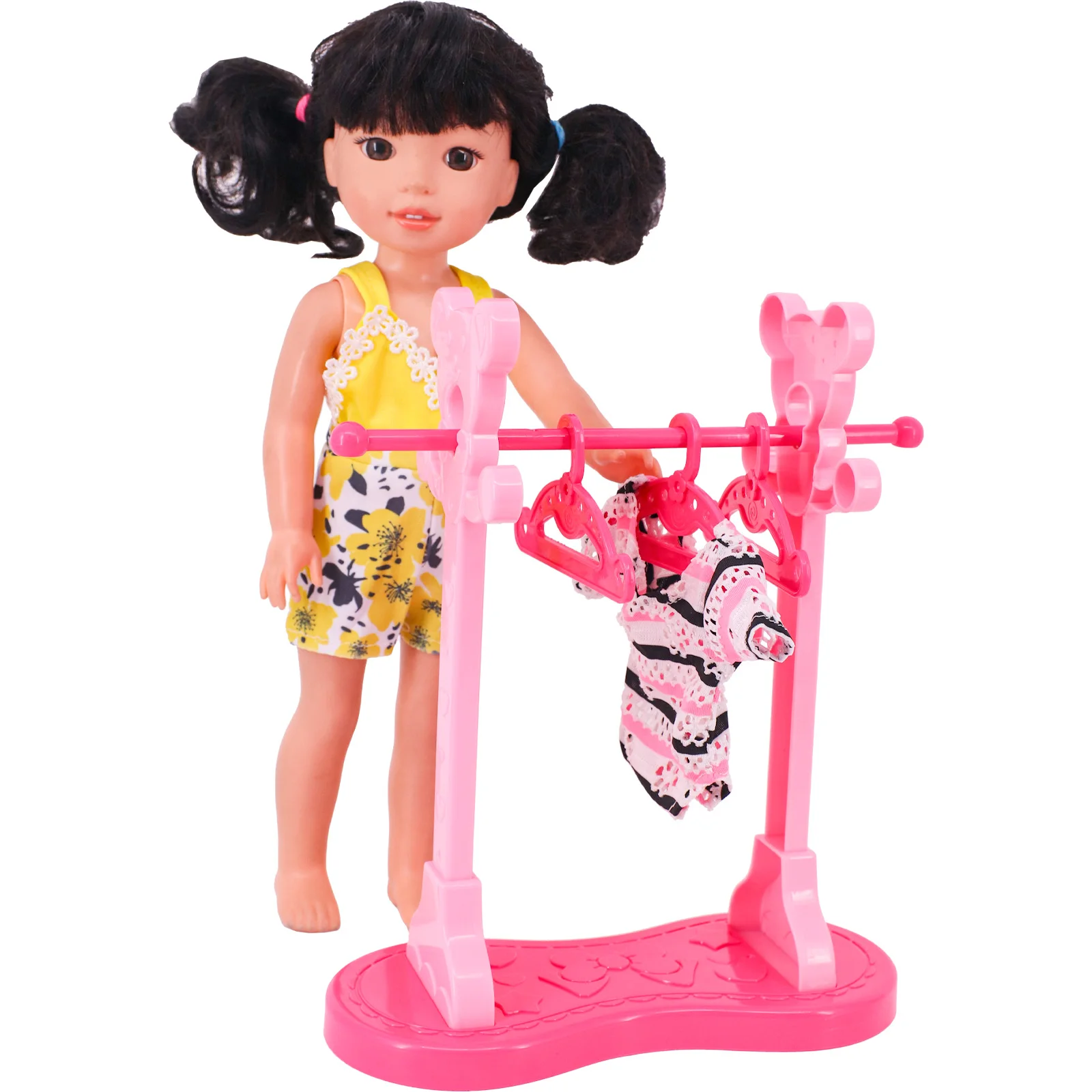 14.5Inch Dolls Clothes&Clothes Pole Cute Dress Casual Daily Hang Clothes For 32-34Cm Paola Reina Doll Accessories Girl Toy Gifts